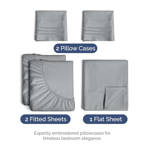 Split King Size 5 Piece Sheet Set