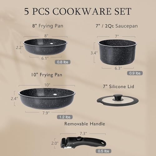 Ceramic Pots and Pans Set Non Stick