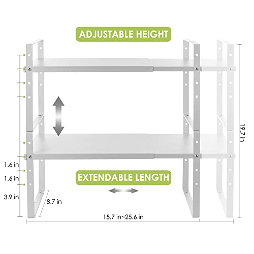 Expandable Cabinet Shelf Organizer Rack (2 Count)