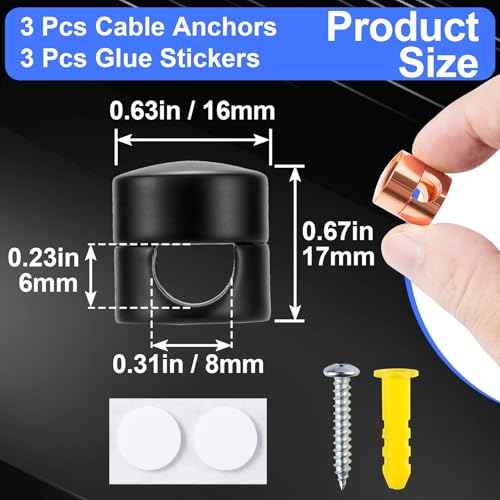3 Sets Charger Holders for Cords (3 Count)