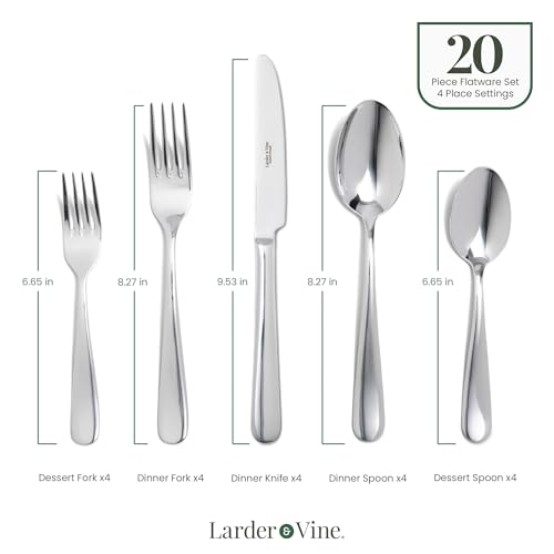 Signature Stainless Steel Flatware 20 (20 Count)