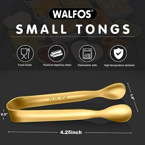 Small Gold Tongs For Serving (12 Count)