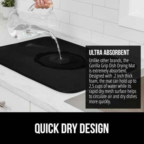 Ultra Absorbent Microfiber Dish Drying Mat
