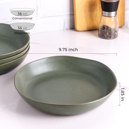 9.75'' Large Ceramic Pasta Bowls (6 Count)