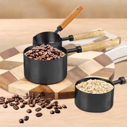 Black Measuring Cups and Spoons Set (8 Count)