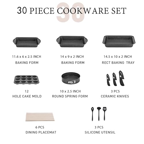 30 Piece Pots and Pans Set