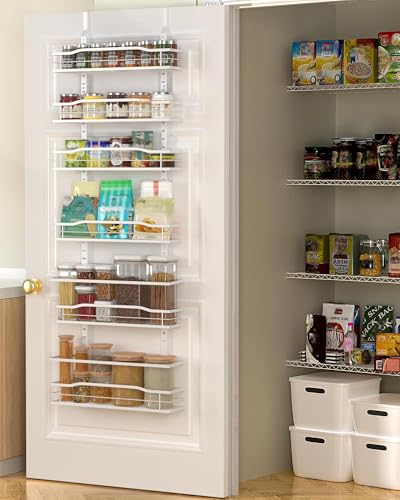 White 6 Tier Over Door Pantry Organizer