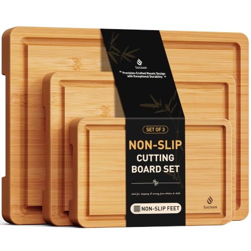 Bamboo Cutting Board Set Non Slip Feet Over Sink Kitchen Gadgets Seller 2024 First Apartment Essentials New Home Must Haves Things Stuff Accessories House Warming Decor Housewarming Hostess Host Gifts