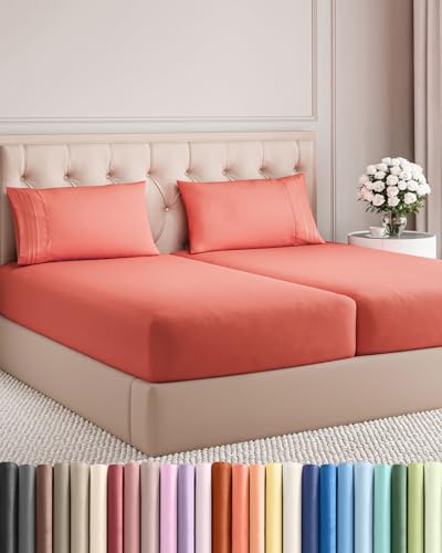 Split King Size 5 Piece Sheet Set