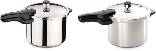 Presto 01362 6-Quart Stainless Steel Pressure Cooker & 01264 6-Quart Aluminum Pressure Cooker