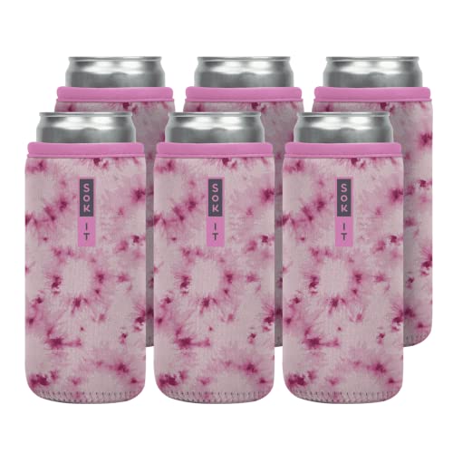 CanSok 6 Pack Sleeve for Beer & Soda Insulated Neoprene Cover