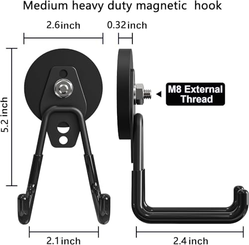 Heavy Duty Magnetic Hooks (8 Count)