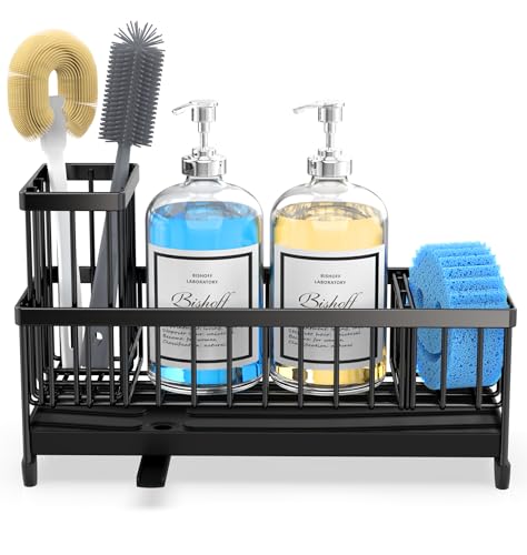 Extra Large Sponge Holder for Kitchen Sink Organizer Caddy