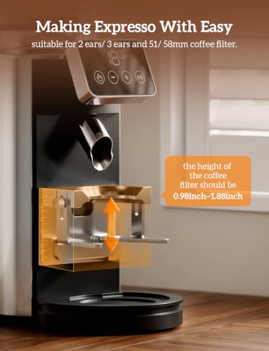 Stainless Steel Espresso Grinder with Portafilter Holder