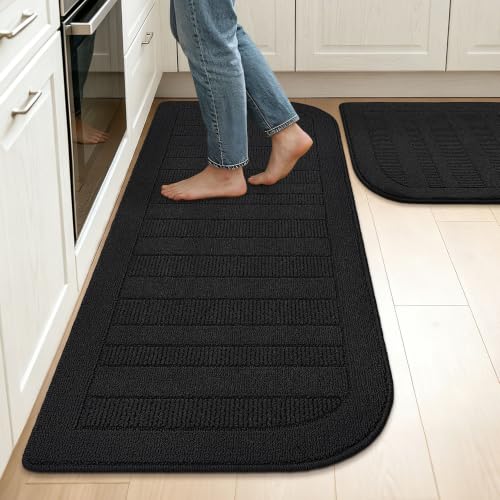 Kitchen Rugs Set of 2 Non Slip Washable 24"x36"+24"x60" (16 Sq Ft)
