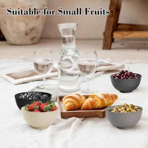 Mini Wheat Straw Bowls Set of 8