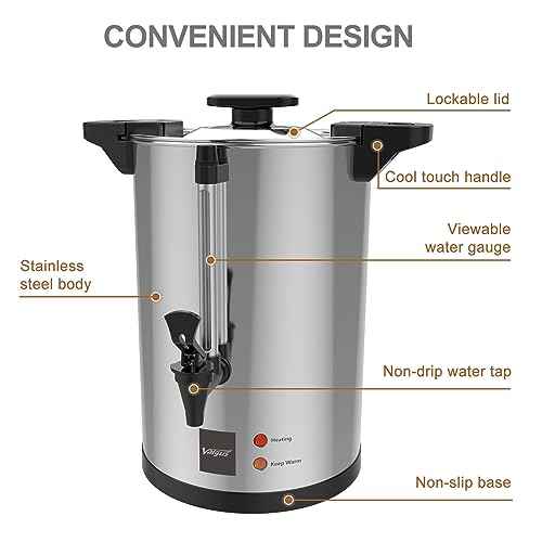 32 Cup Commercial Stainless Steel Electric Coffee Urn