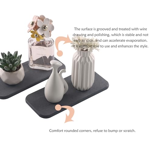 2Pcs Stone Soap Trays Water Absorbing Diatomite Coaster (2 Count)