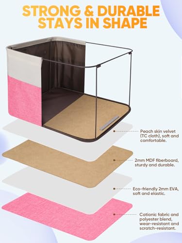 3 Pack Fabric Closet Storage Bins for Shelves (3 Count)