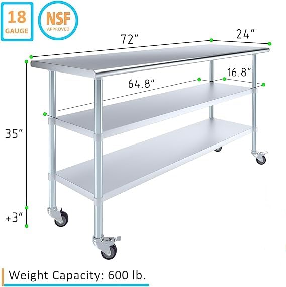 72x24 Heavy Duty Work Table