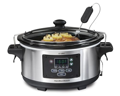 Portable 6 Quart Set & Forget Programmable Slow Cooker