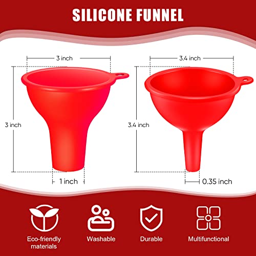 Silicone Funnels 4 Pieces Wide Mouth Funnel Small and Large