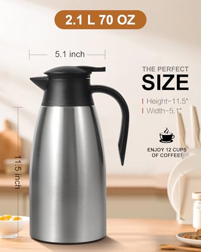 70Oz Thermal Coffee Carafe for keeping hot