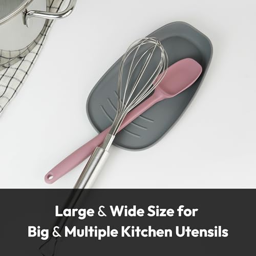 Unbreakable Large Silicone Spoon Rest for Stove Top