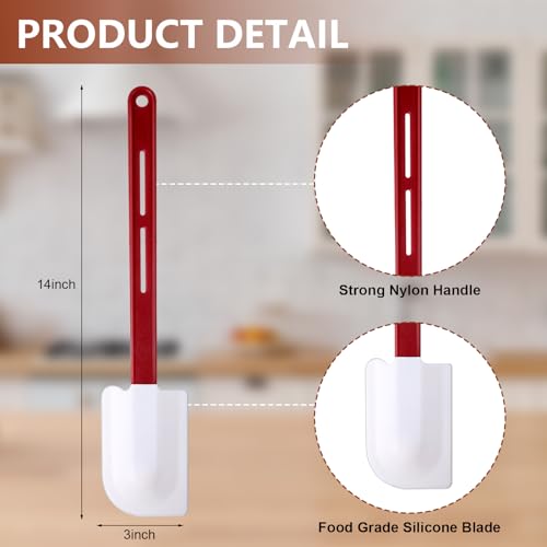 4 Pcs Rubber Spatulas Silicone Heat Resistant (4 Count)