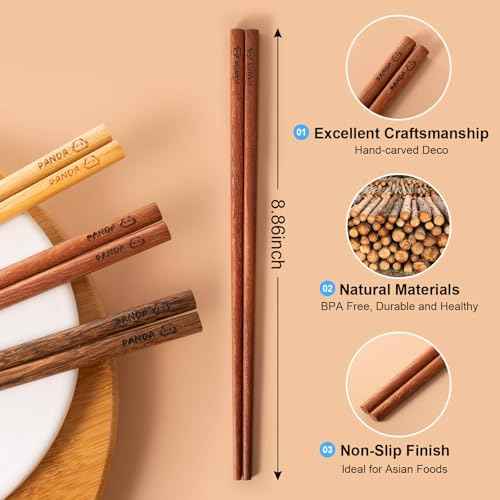 5 Pairs Chopsticks Set (5 Count)