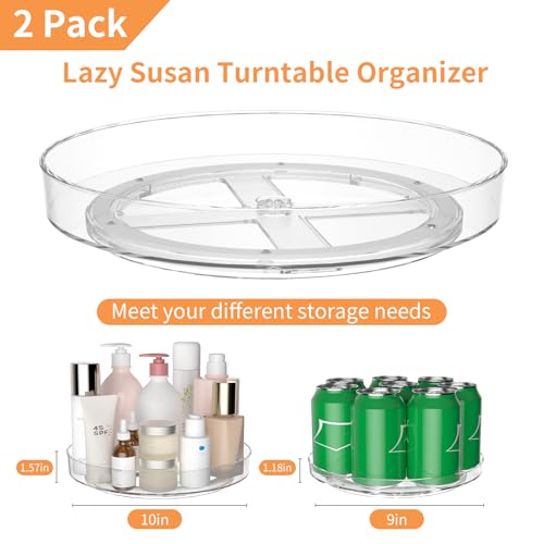 2 Pack Lazy Susan Turntable Organizer (2 Count)