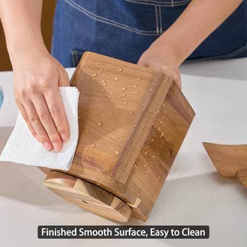 Wood Utensil Holder for Kitchen Counter