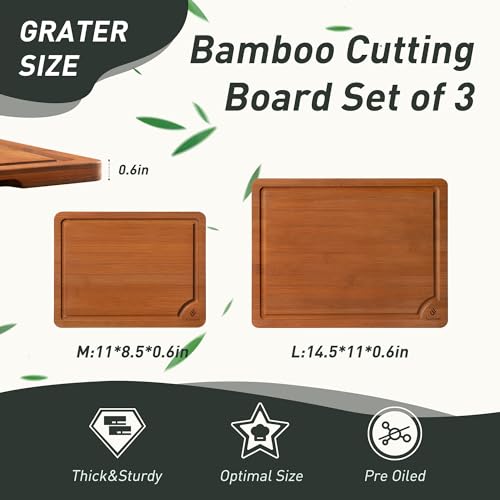 Bamboo Cutting Board Set Non Slip Feet Over Sink Day Gifts Best Mama Mommy Bonus Busy Mom Ever Christmas Xmas Birthday Law Step Stepmom Stepmother Who Have Everything Good Unique Useful Present (2 Count)