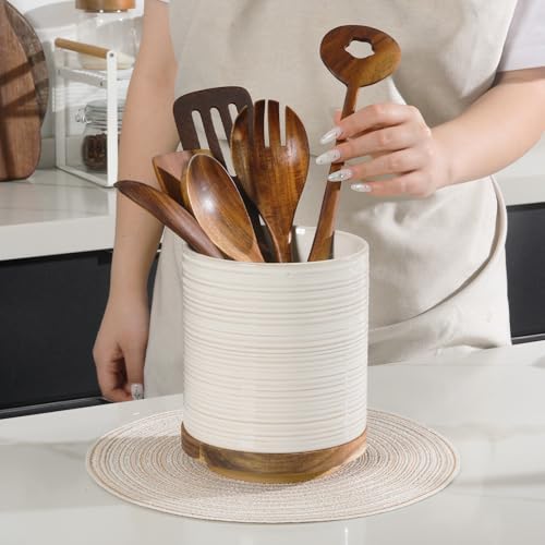 360° Rotating Extra Large Cooking Utensil Holder