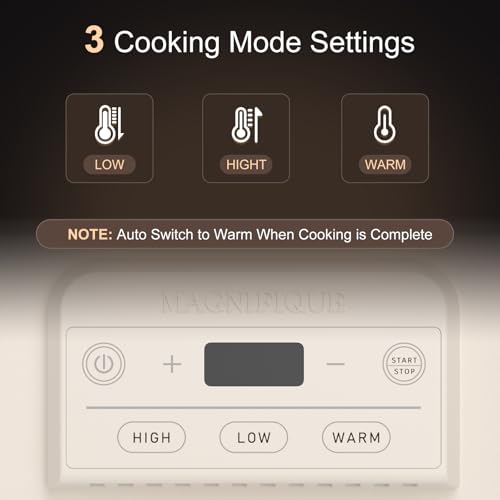4 Quart Casserole Programmable Slow Cooker with Ceramic Baking Dish
