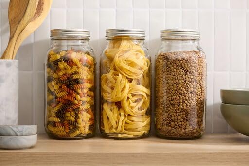 Wide Mouth Glass Mason Jars with Lids and Bands