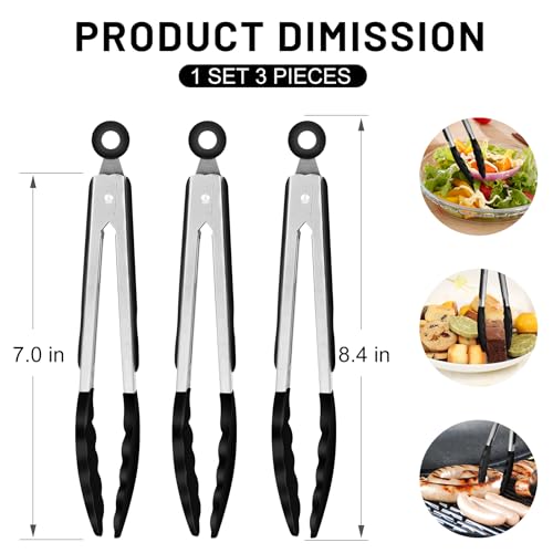 Mini Silicone Kitchen Tongs for Cooking