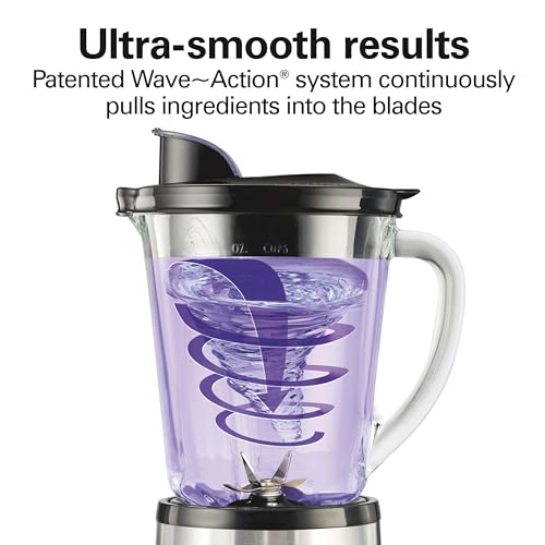 Wave Crusher Blender For Smoothies With 40 Oz Glass Jar and 14 Functions