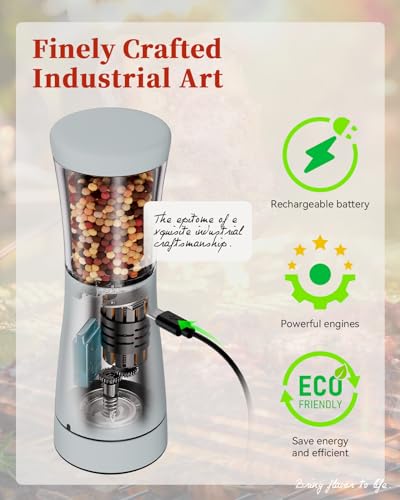 Electric Salt and Pepper Grinder Set with Storage Base (2 Count)