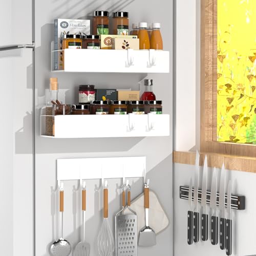 4 Pack Magnetic Spice Rack for Refrigerator