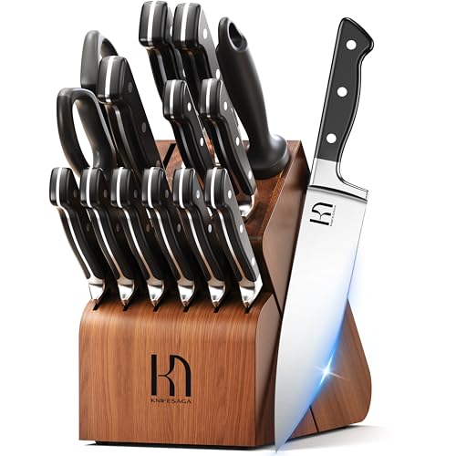 15 pc Japanese Kitchen Knife Block Set (15 Count)