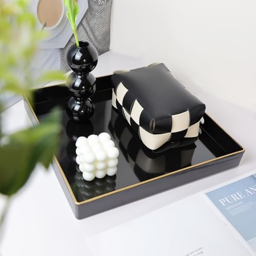 Black Decorative Tray for Living Room