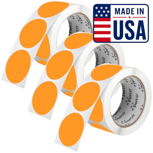 Neon Orange Perforated Round Circle Dot Sticker 2 (3 Count)