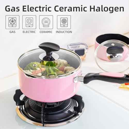 Nonstick Saucepan Set with Lid