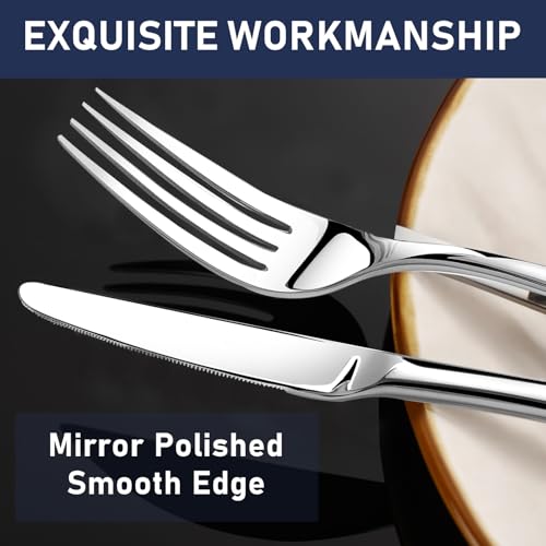 Heavy Duty Silverware Set for 8 (40 Count)