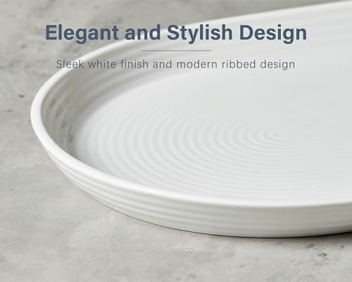 16 Inch Ceramic Serving Plates for Entertaining (2 Count)
