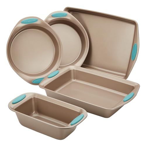 Cucina Bakeware Set Includes Nonstick Bread Baking Cookie Sheet and Cake Pans