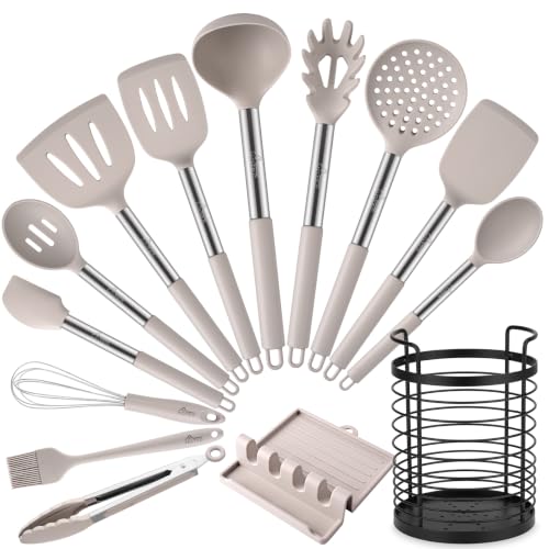 446°F Heat Resistant Silicone Kitchen Utensils (14 Count)