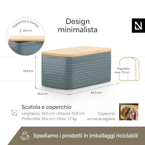 Bread Box I Metal bread box for long lasting freshness with non