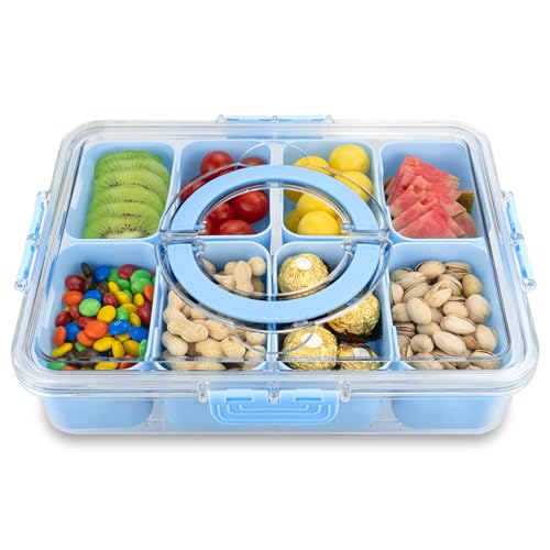 Divided Serving Tray with Lid and Handle (2 Count)